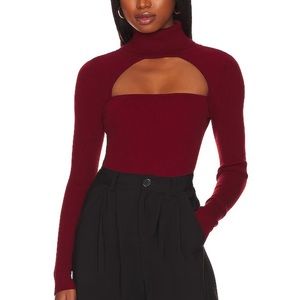 Camila Coelho Roscoe Sweater in Deep Red